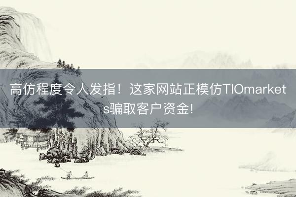 高仿程度令人发指！这家网站正模仿TIOmarkets骗取客户资金!