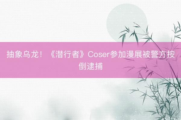 抽象乌龙！《潜行者》Coser参加漫展被警方按倒逮捕