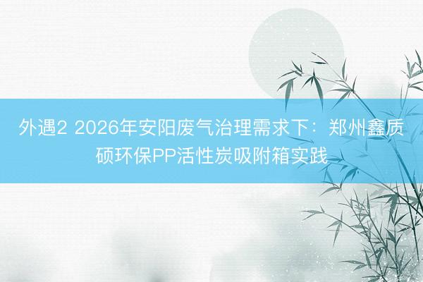 外遇2 2026年安阳废气治理需求下：郑州鑫质硕环保PP活性炭吸附箱实践