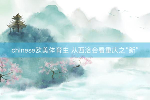 chinese欧美体育生 从西洽会看重庆之“新”