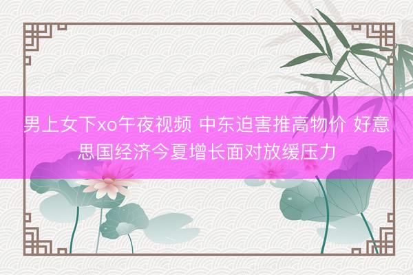男上女下xo午夜视频 中东迫害推高物价 好意思国经济今夏增长面对放缓压力