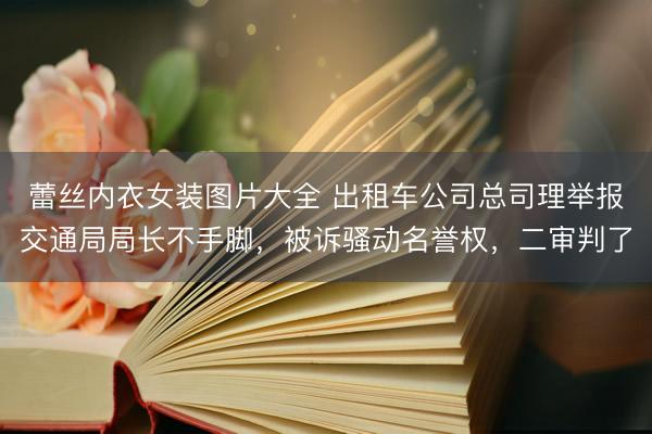 蕾丝内衣女装图片大全 出租车公司总司理举报交通局局长不手脚，被诉骚动名誉权，二审判了